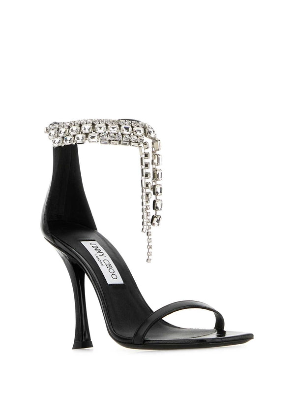 Verity 10 Crystal Anklet Sandal Heels