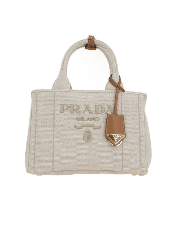 Triangle Logo Tag Linen Cotton
  Tote Bag