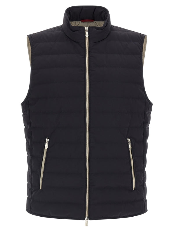 Brunello Cucinelli Navy Vests