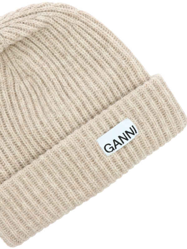 Logo Patch Wool Blend Beanie