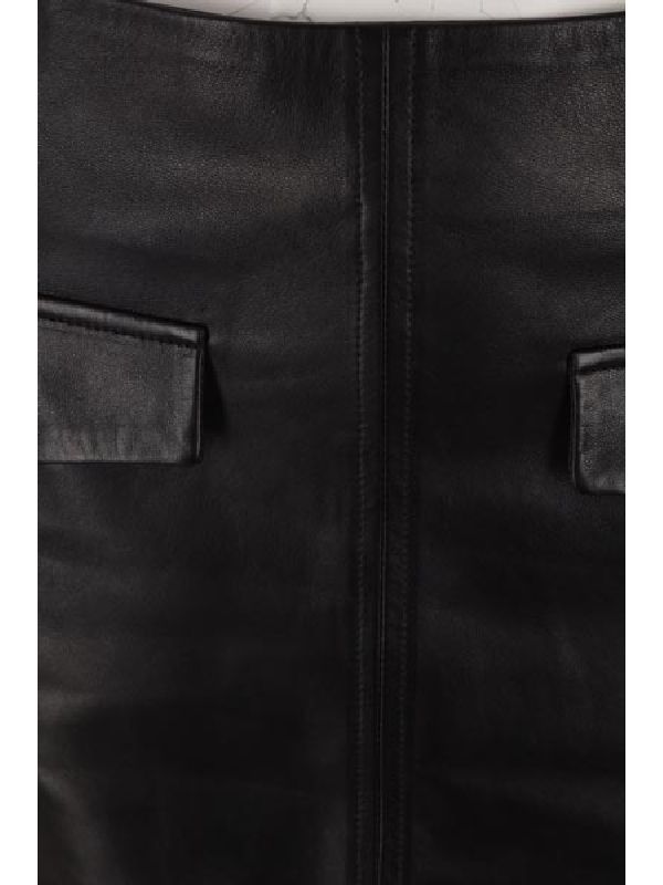 Pocket Lambskin Mini Skirt