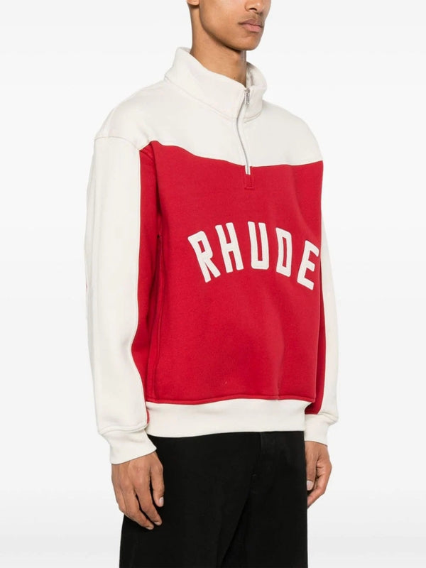 Logo Printing Half-Zip Sweatshirt