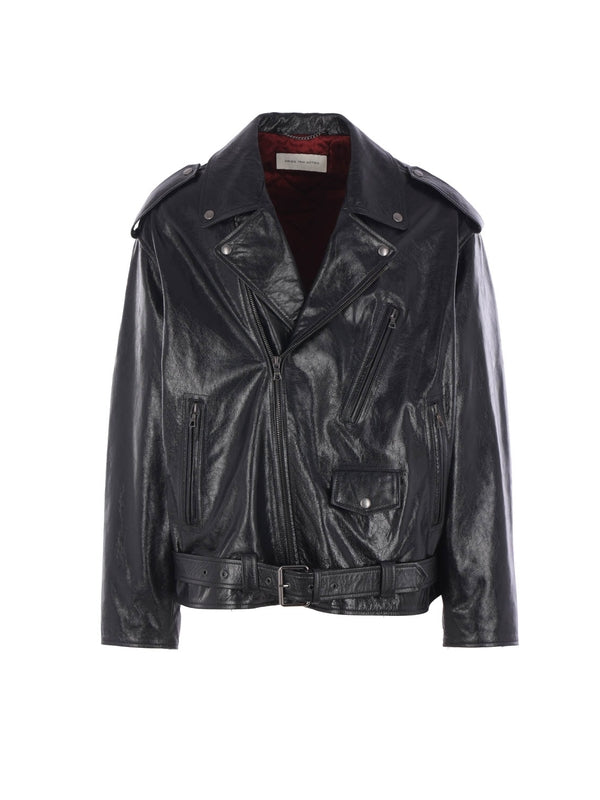 Dries Van Noten Black Biker
