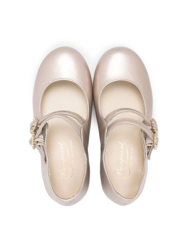 BONPOINT - Crystal Buckle Detail Flat Shoes - Jente