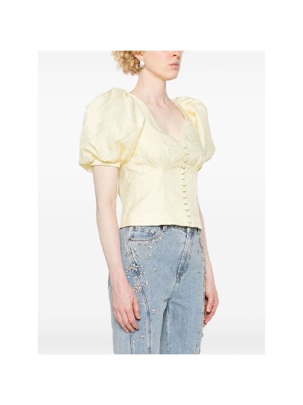 Jacquard Cutout Detail Blouse