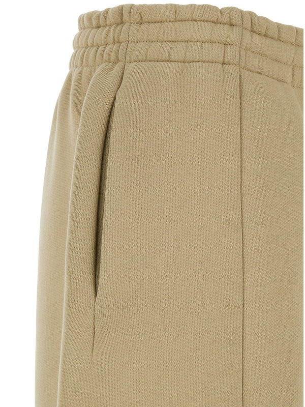 'Forum' Beige Pants with Elastic Drswstring Waist and Logo Patch on the Front in Cotton Blend Man Casual Pants