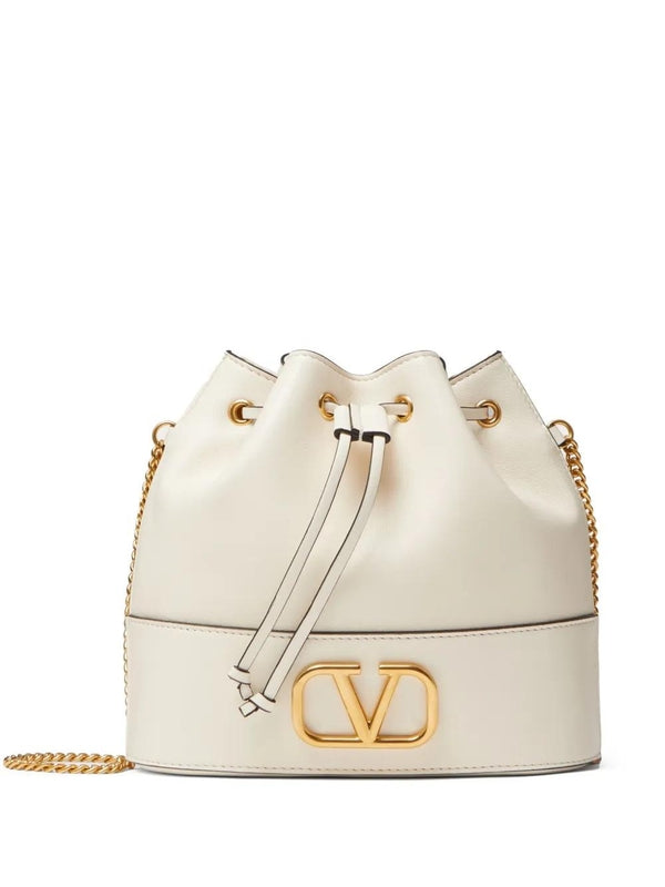 Valentino White Bucket Bags