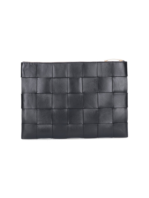 Black Intrecciato Clutch