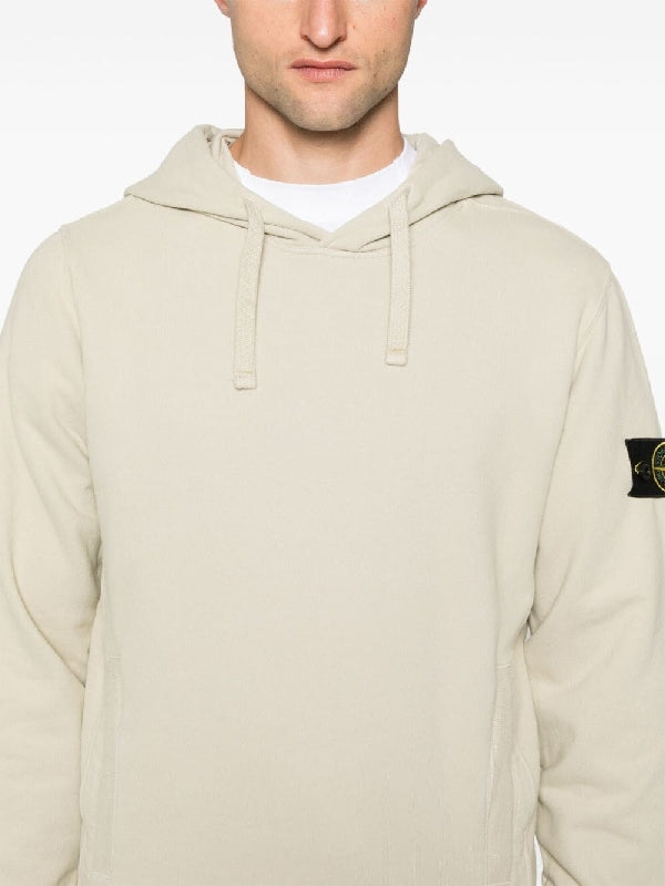 Woven Patch Cotton Hoodie