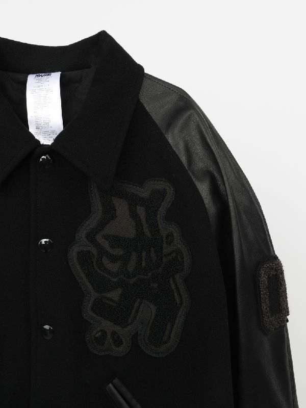 Logo Patch Varsity Bomber Jacket