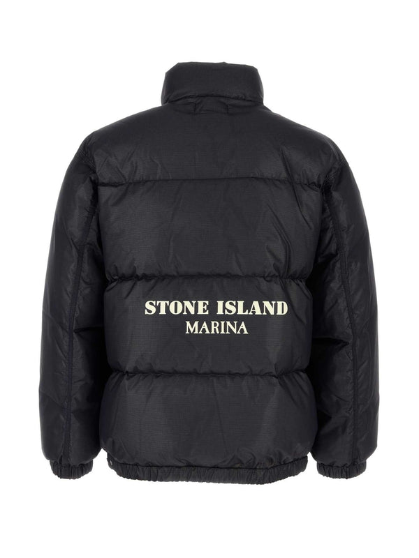 背面徽标印花高领
填充