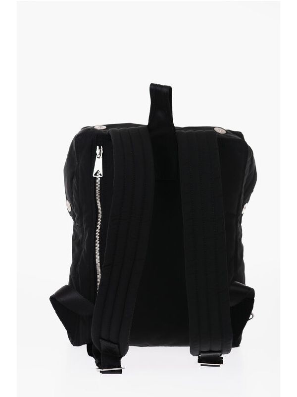 Triangle Detail Zipper Nylon Backpack