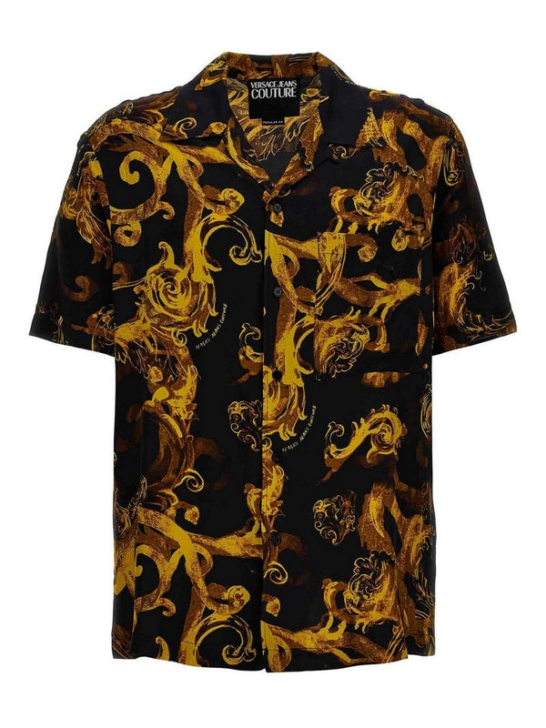 Baroque Pattern Buttonup Short Sleeve Shirt