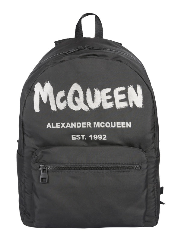 Alexander Mcqueen Black Backpacks
