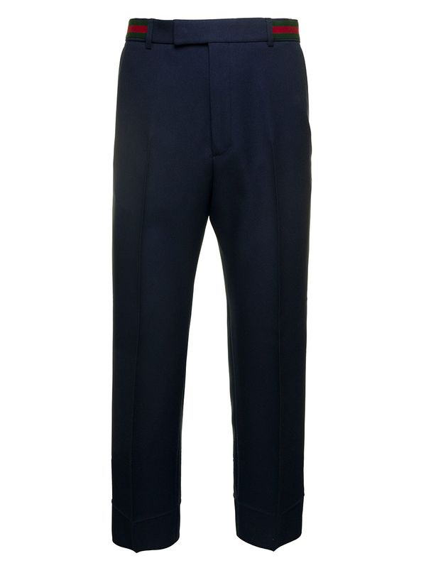 Web Waist Detail Tailored Pants