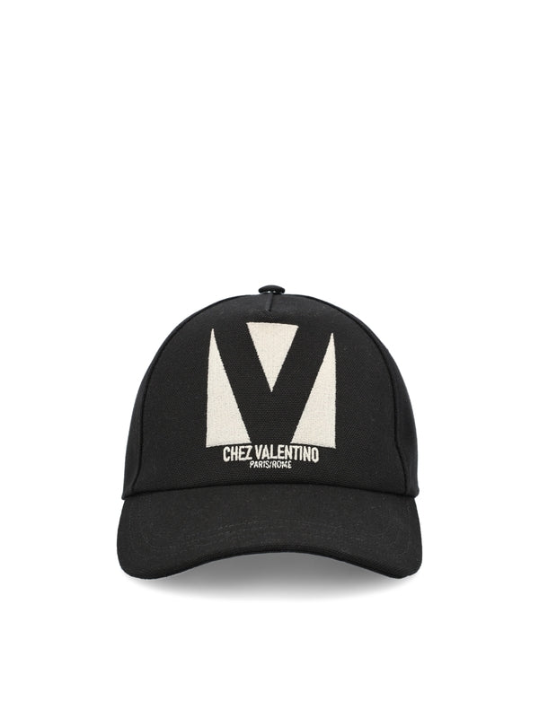 Valentino Black Ball Cap