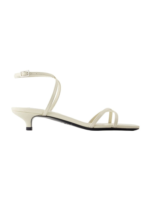 Toteme White Sandal Heels