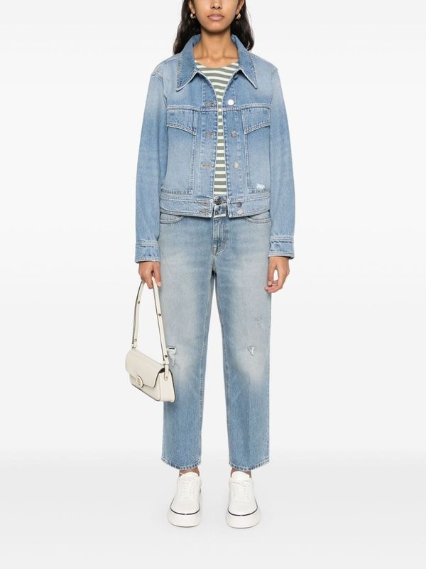 Distress Crop
  Denim Pants