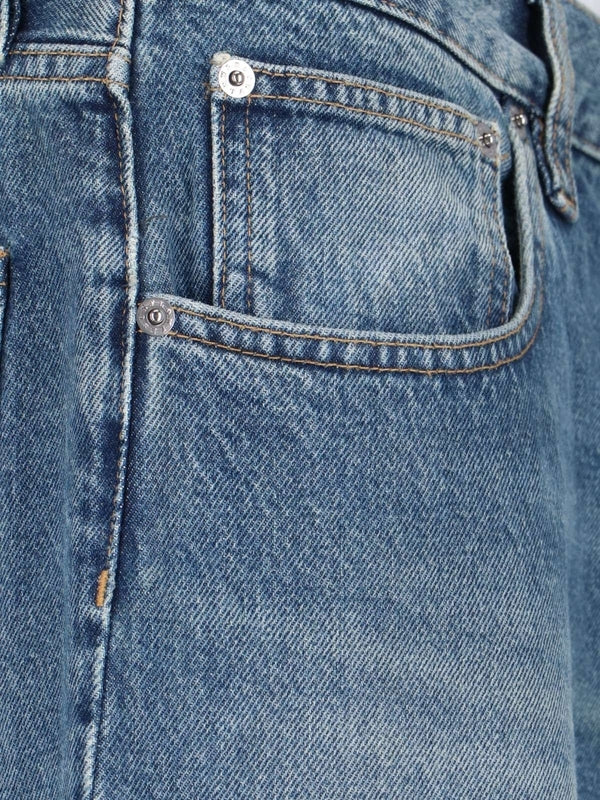 Wide Twist Denim Pants