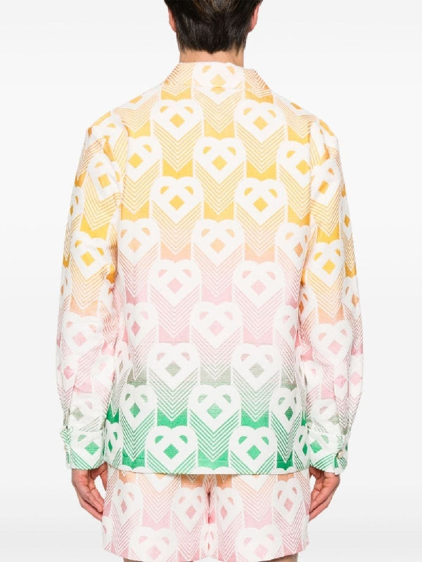 Gradient Monogram Printing Shirt