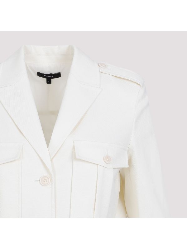 Flap Pocket V-Neck Jacket