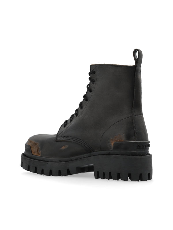 Strike Leather Lace-up Boots