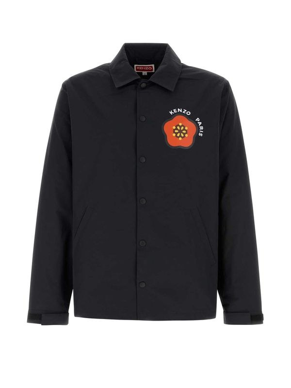 ポップなロゴプリントシャツジャケット