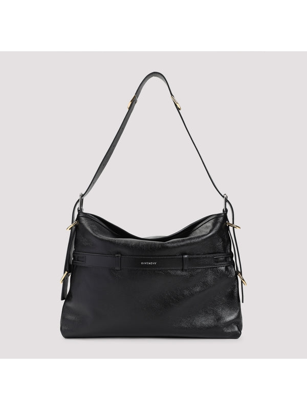 Voyou Buckle Detail Calfskin Shoulder Bag