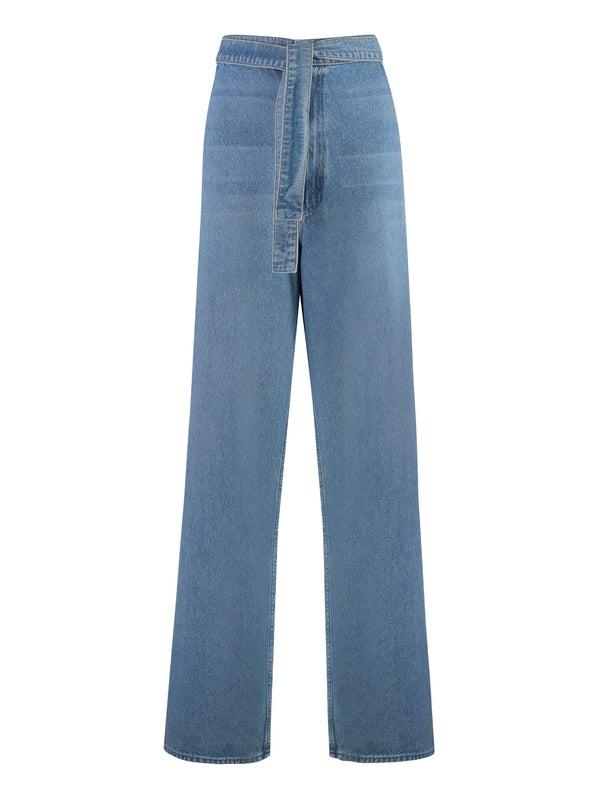 Tie Wide Denim Pants