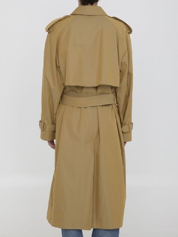 Cotton Long Trench Coat