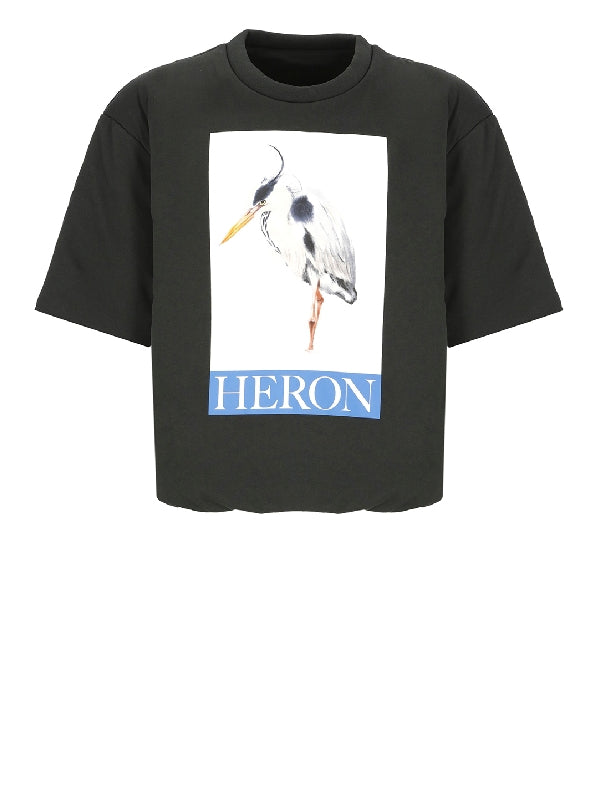 Bird Logo Printing Crop T-Shirt