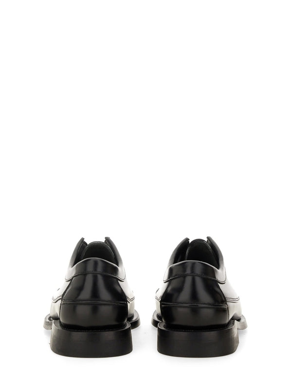 Black Calfskin Lace-Up Shoes