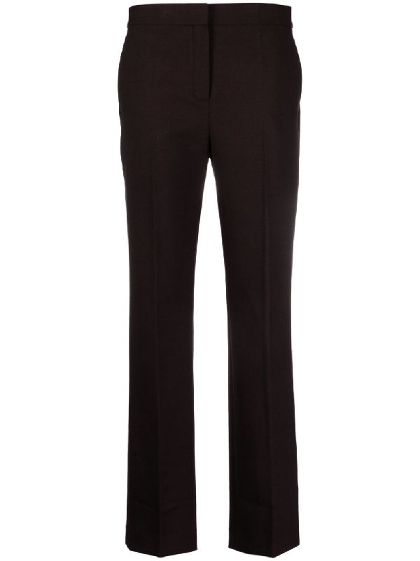 Black Wool Blend Slim Fit Pants