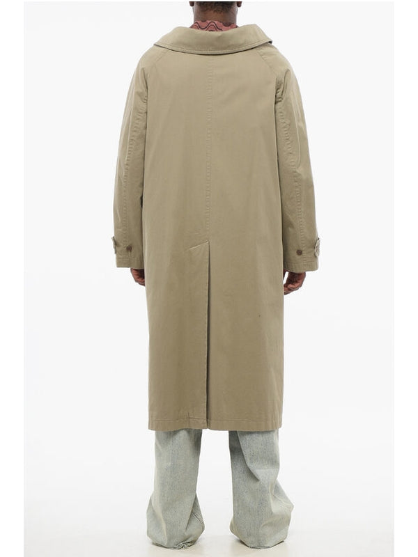 Beige Single Cotton Coat