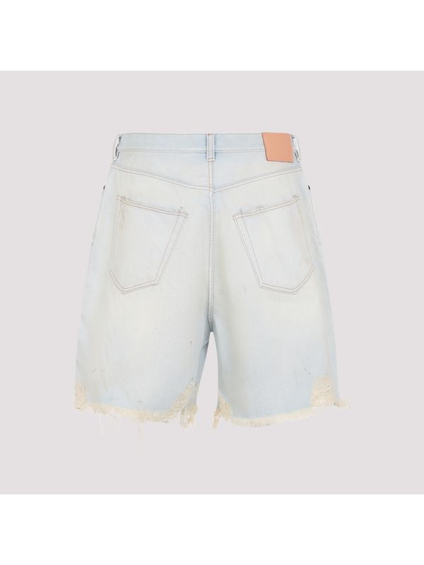 Distress Detail Denim Shorts