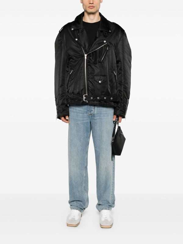 Mm6 Maison Margiela Black Biker Jacket