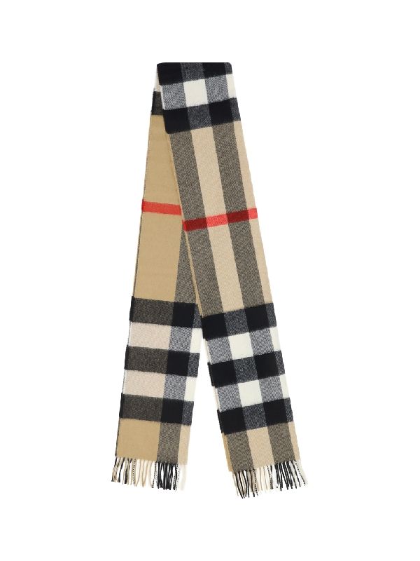 Vintage Check Cashmere Fringe Muffler