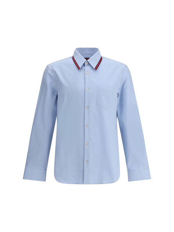 Web Detail Collar Cotton Shirt