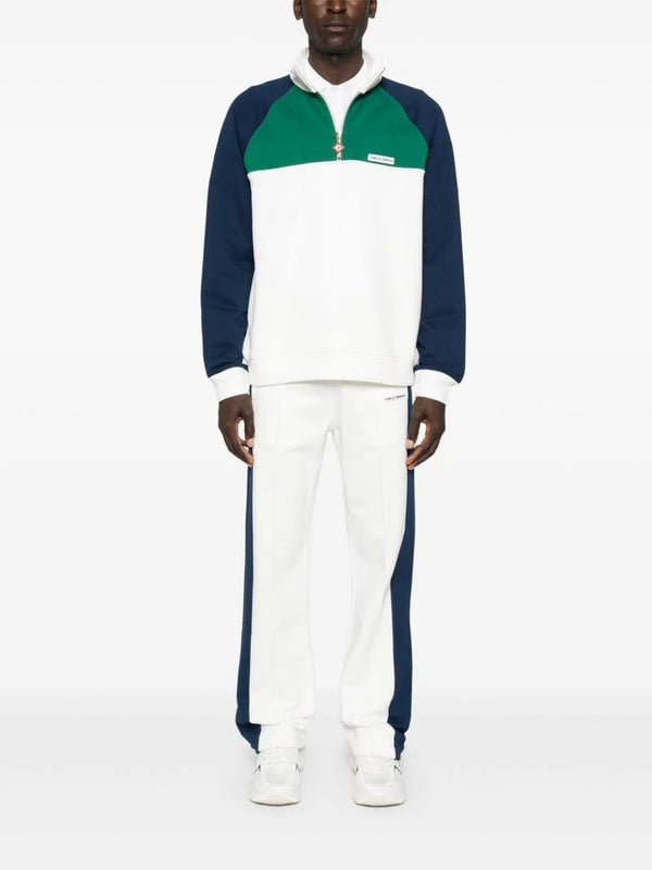 Color Block Panel Half-Zip Sweatshirt