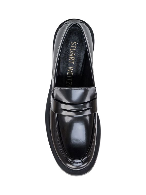 Black Leather Penny Loafers