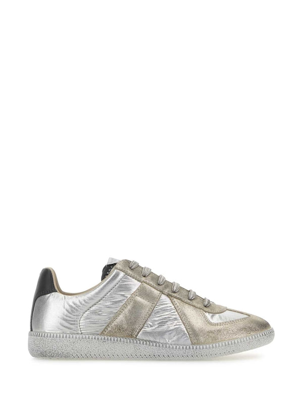 Maison Margiela Silver Gold Low Top Sneakers