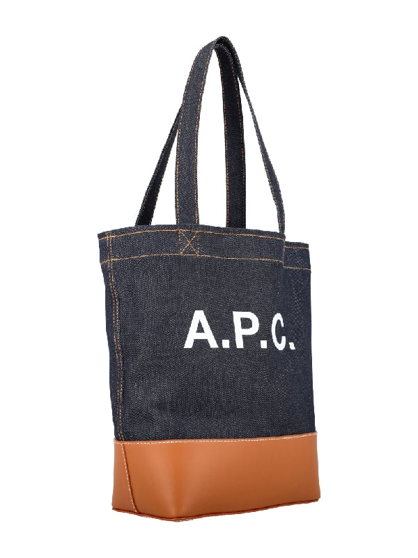 Axel Logo Denim Small Tote Bag