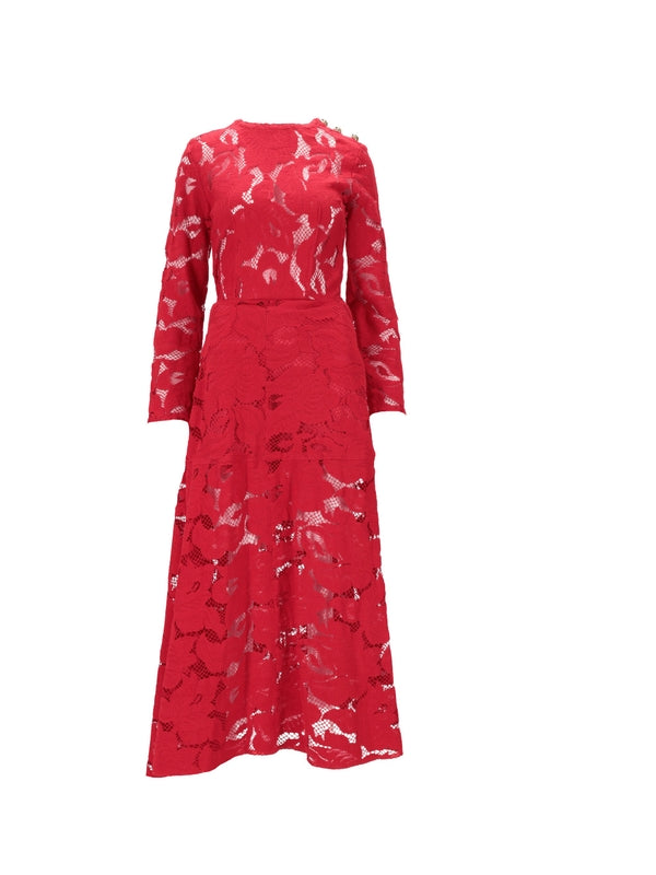 Patou Red Midi Dress