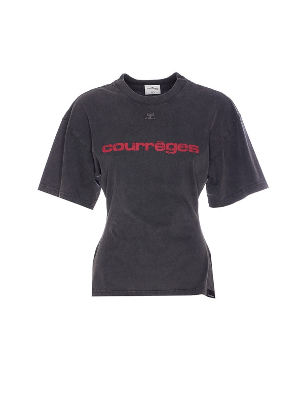 Orb Embroidery Gathering Midi Dress