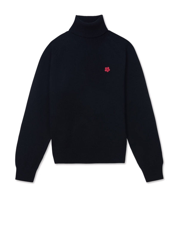 Bokeh Flower Highneck Wool Knit