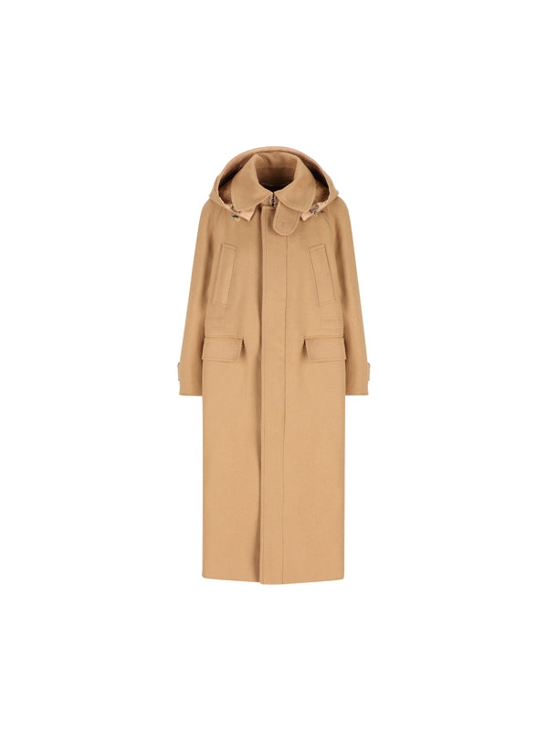 Wool Cashmere Hooded Coat - Jente