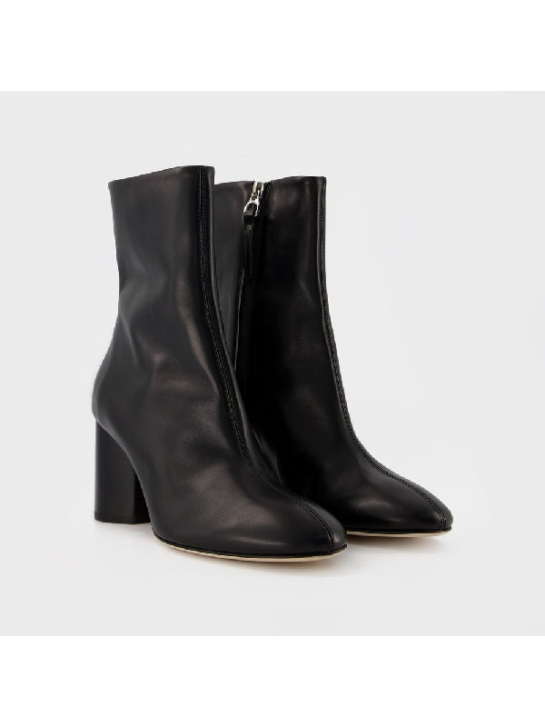 Alena Calfskin Ankle Boots Heels