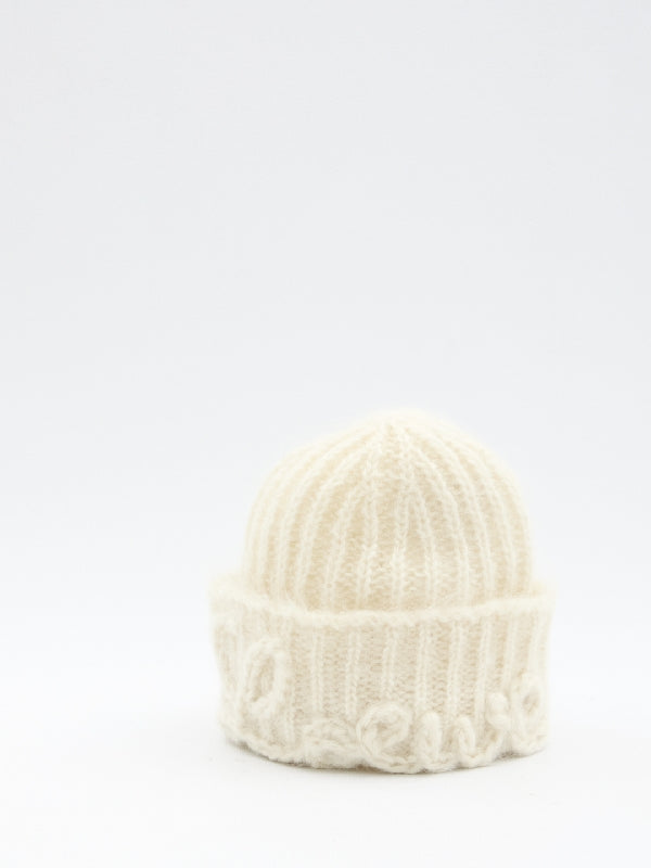 Logo embroidery wool beanie - Jente