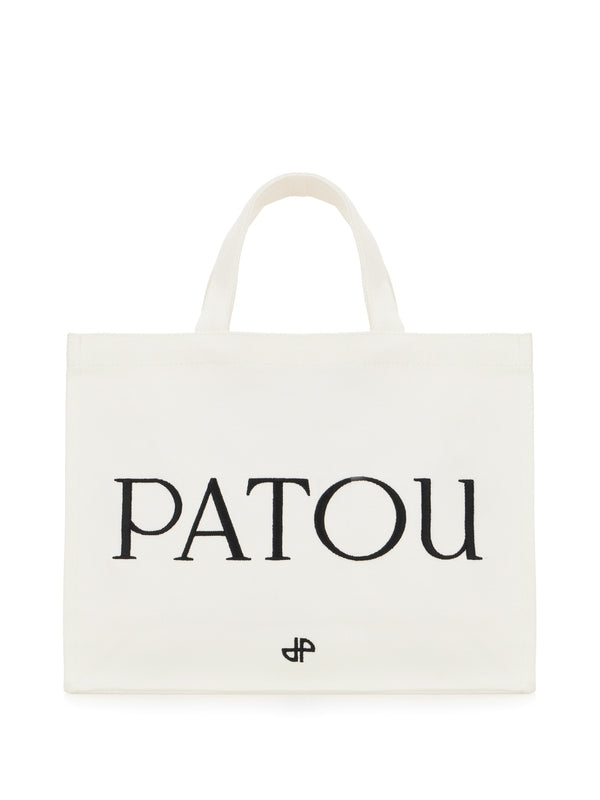 Patou White Tote Bags