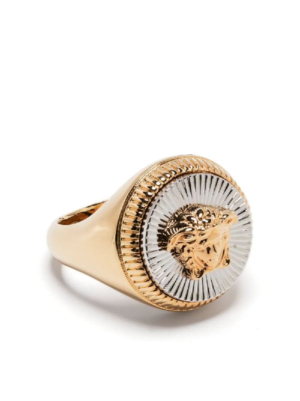 Medusa Embossed Bold Ring